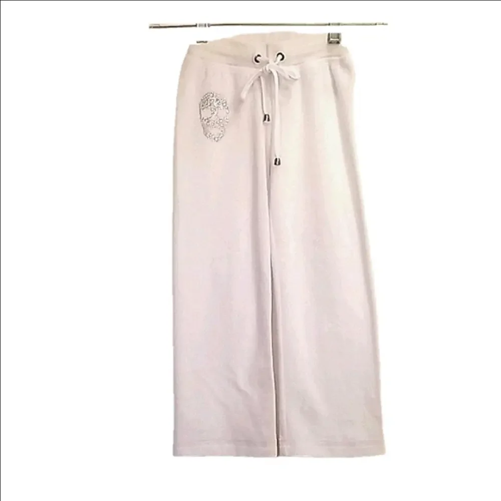 NWOT Philipp Plein Terry Rhinestone Skull Sweatpants